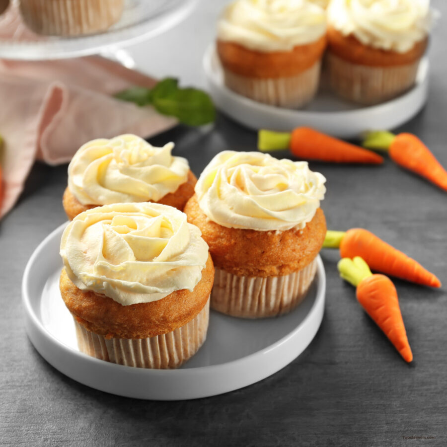 Carrot muffins on a small plate