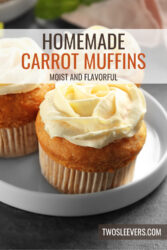 Carrot Muffins Pin with text overlay
