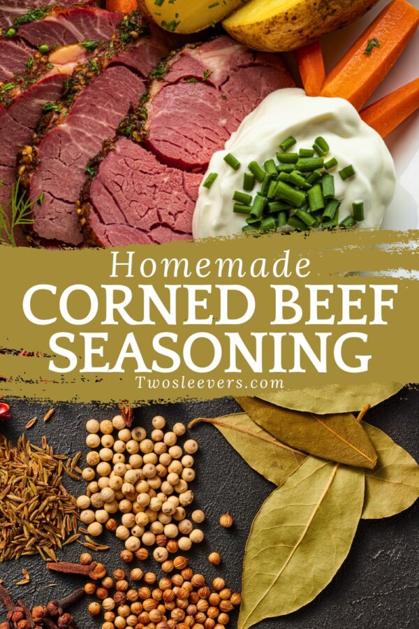 corned beef seasoning Pin with text overlay