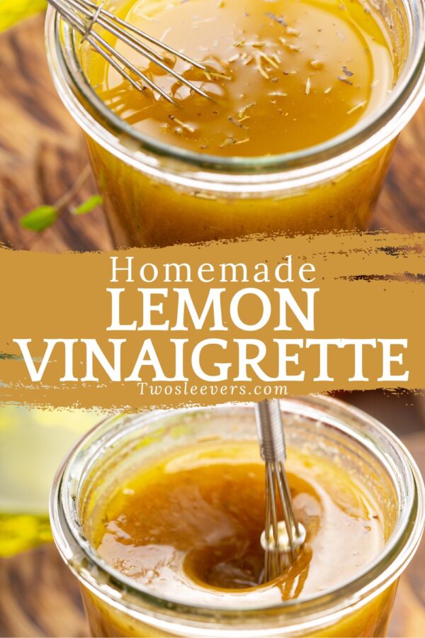 Lemon Vinaigrette Dressing | Easy Homemade Lemon Dressing - TwoSleevers