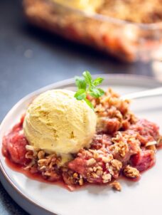 Strawberry Rhubarb Crisp Recipe | Easy Rhubarb Crumble