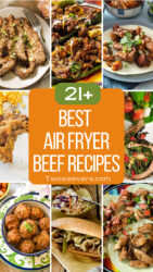 Best Air Fryer Beef Recipes 9 part grid with text overlay