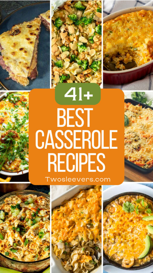 9 part graphic of the Best Casserole Recipes with text overlay