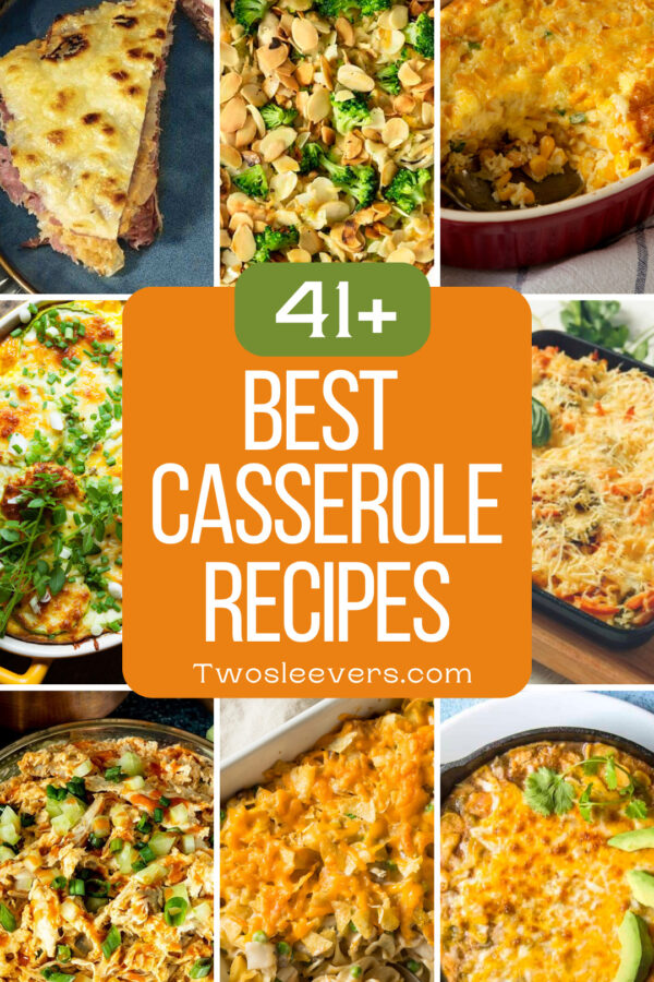 9 part graphic of the Best Casserole Recipes with text overlay