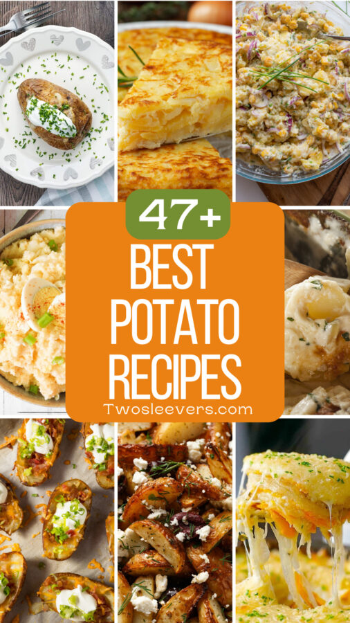 Best Potato Recipes 9 part grid with text overlay