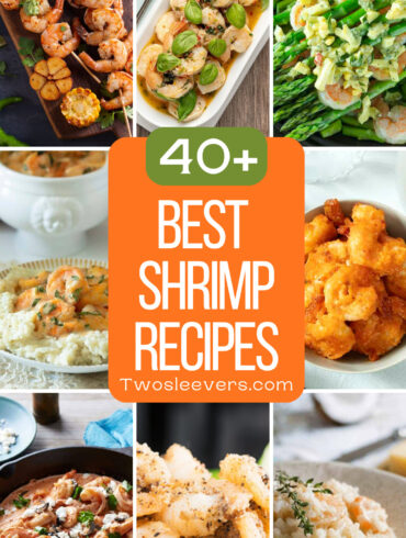 Best Shrimp Recipes 9 part grid with text overlay