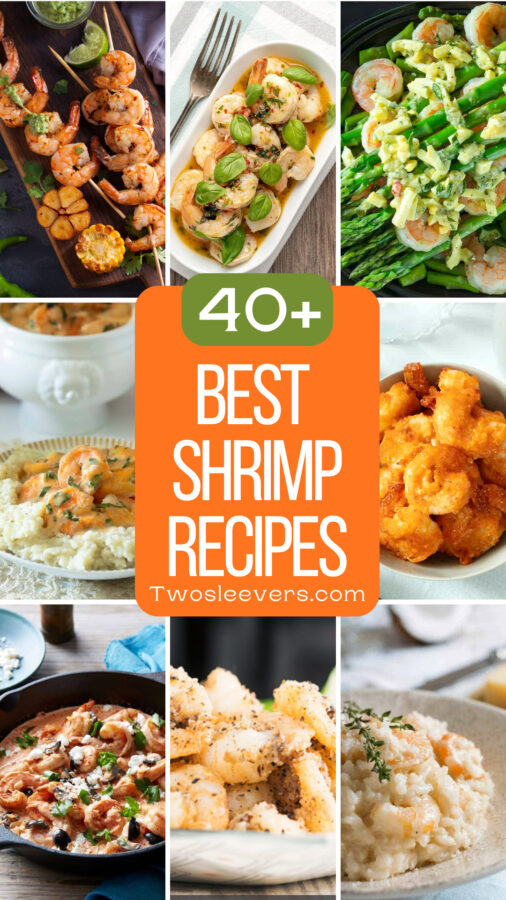 Best Shrimp Recipes 9 part grid with text overlay