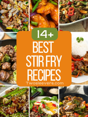 Best Stir Fry Recipes 9 part grid with text overlay