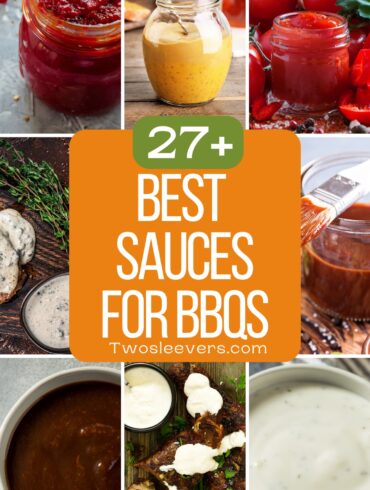 9 part grid of the best sauces for bbqs with text overlay
