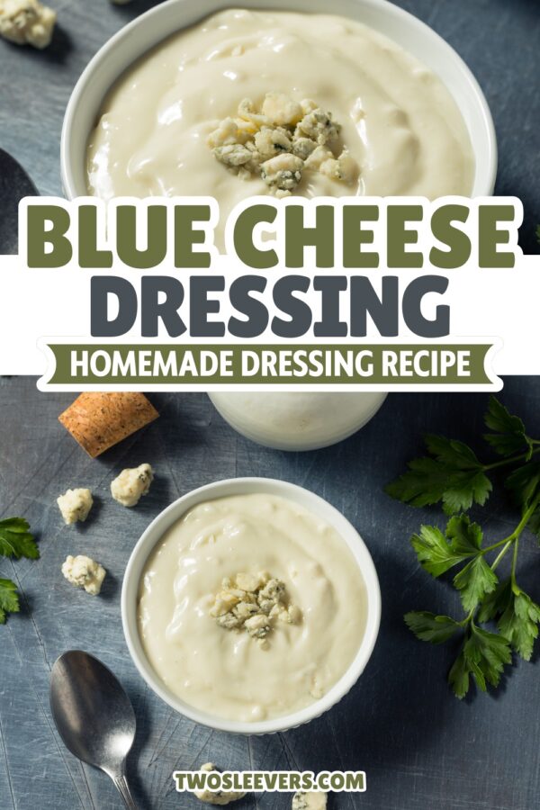 Blue Cheese Dressing Pin with text overlay