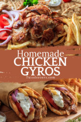 Chicken Gyros Pin with text overlay