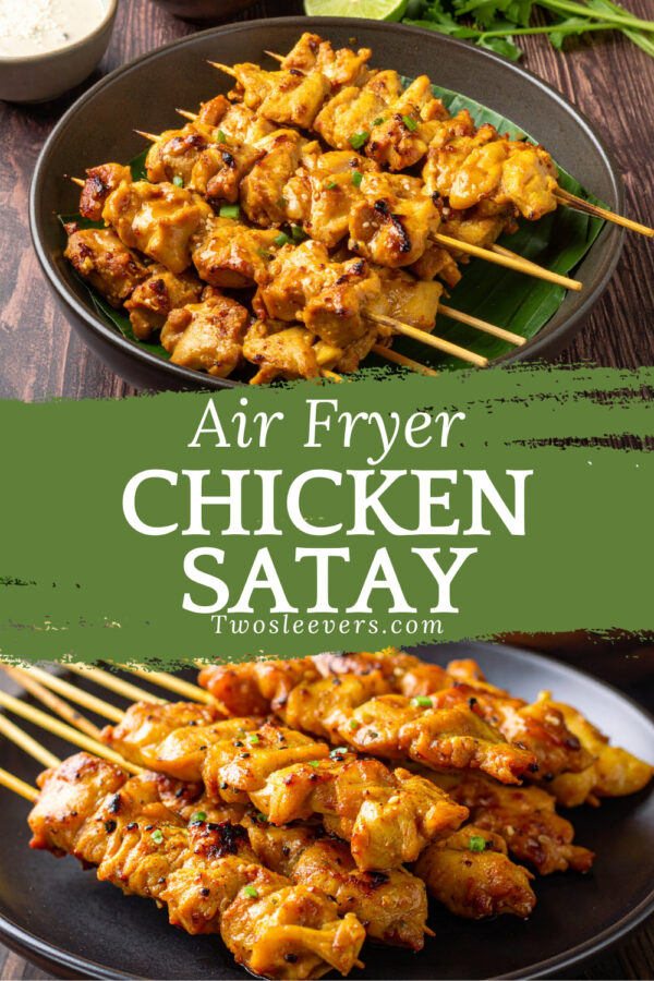 Chicken Satay Pin with text overlay
