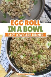 Egg Roll In A Bowl Pin with text overlay