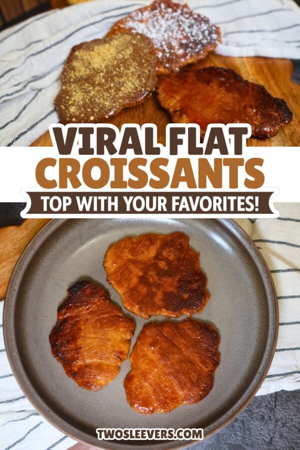 Flat Croissants Pin with text overlay