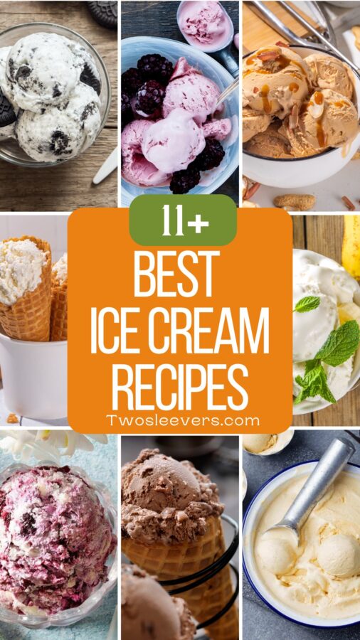 9 part grid of the best ice cream recipes with text overlay