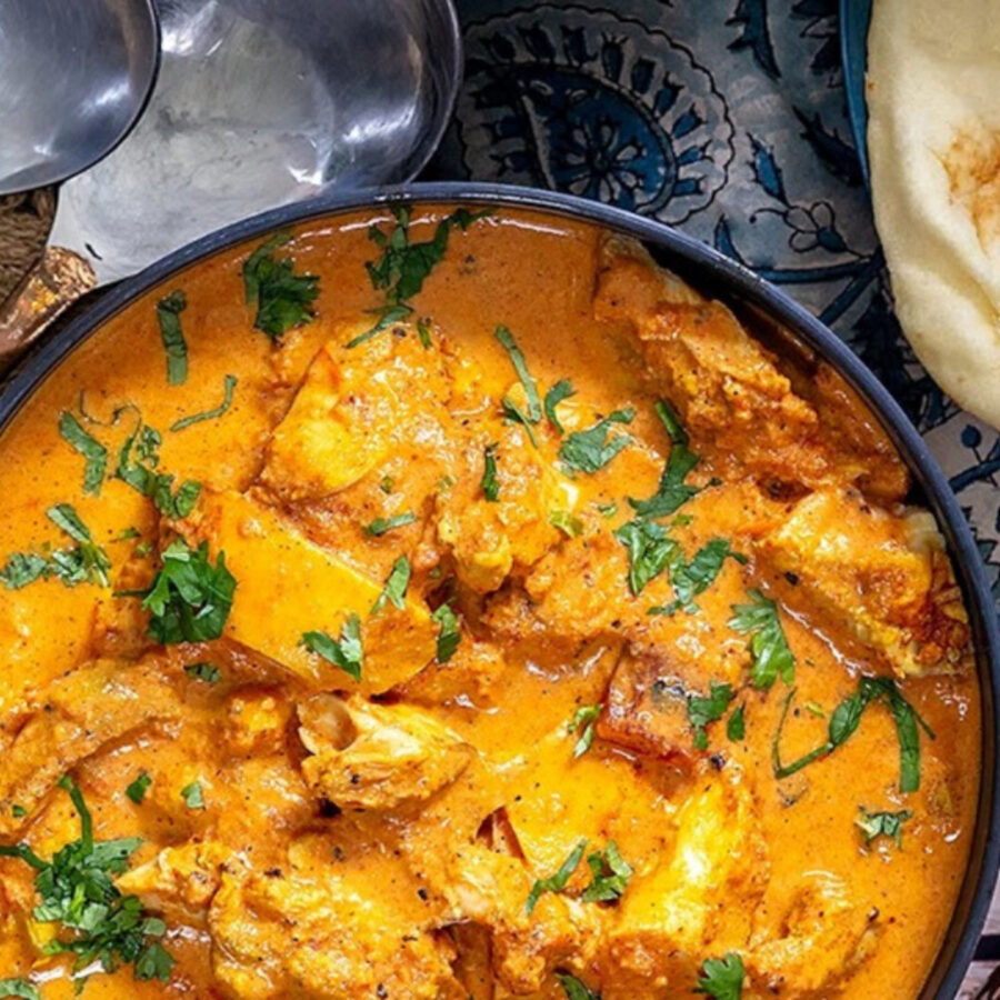 Instant Pot Butter Chicken in a dish