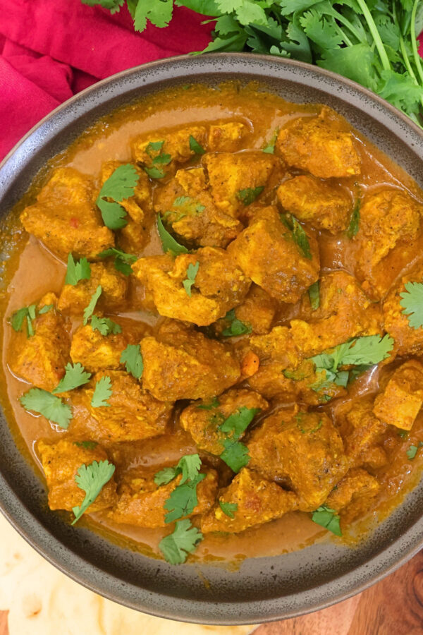 Instant Pot Chicken Tikka Masala with cilantro garnish