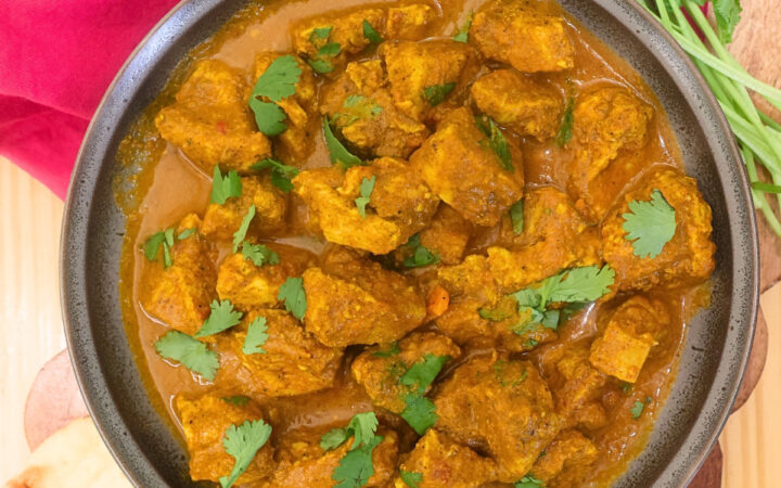 Instant Pot Chicken Tikka Masala with cilantro garnish