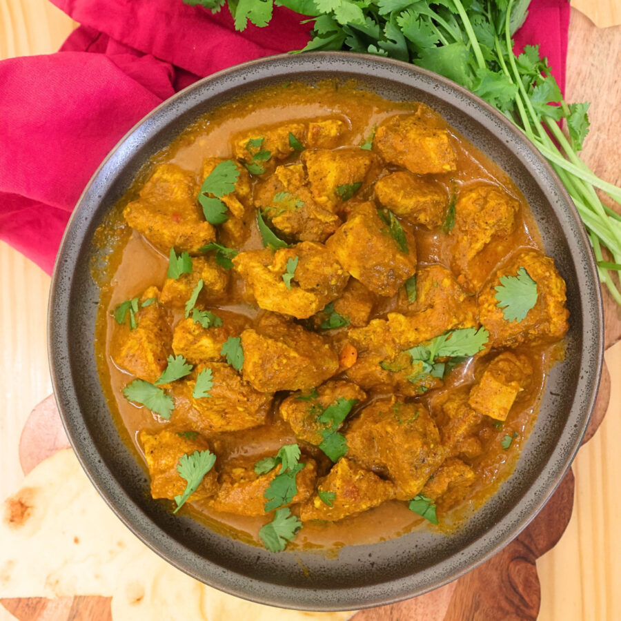Instant Pot Chicken Tikka Masala with cilantro garnish