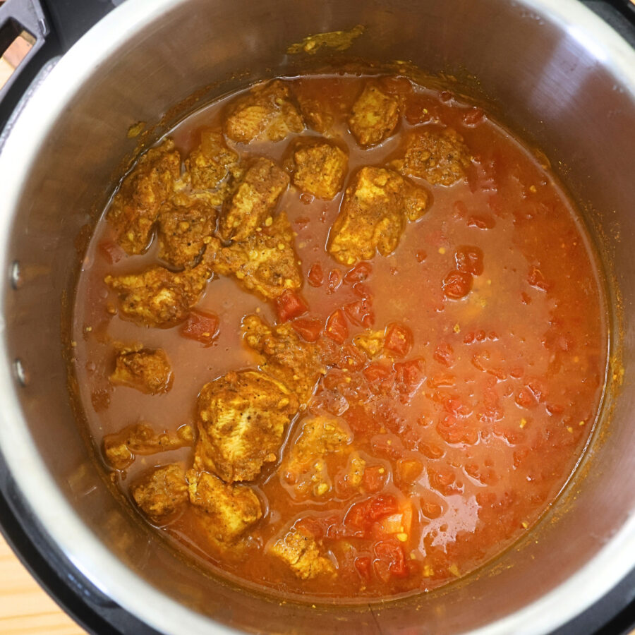 Instant Pot Chicken Tikka Masala cooked in an Instant Pot