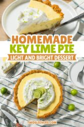 Two Part Key Lime Pie Pin with text overlay