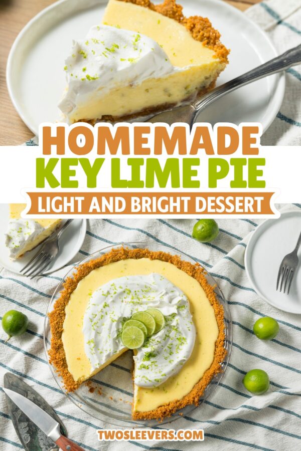 Two Part Key Lime Pie Pin with text overlay