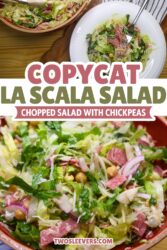 Copycat La Scala Salad Pin with text overlay