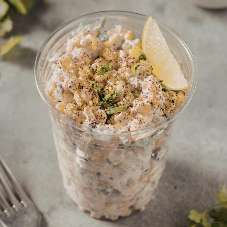 Mexican Street Corn Salad in a cup