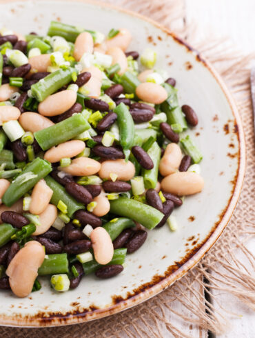 Three Bean Salad on a plate