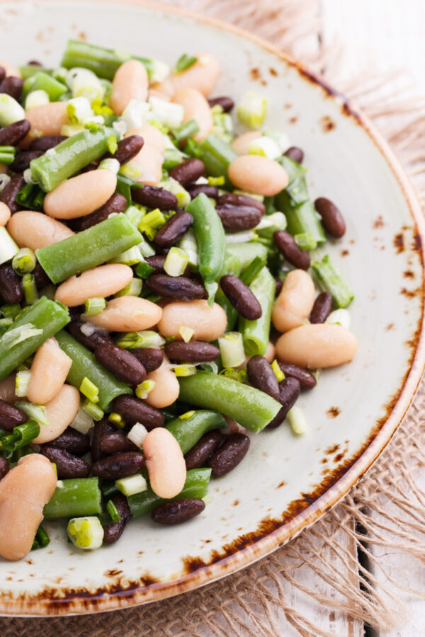 Three Bean Salad on a plate