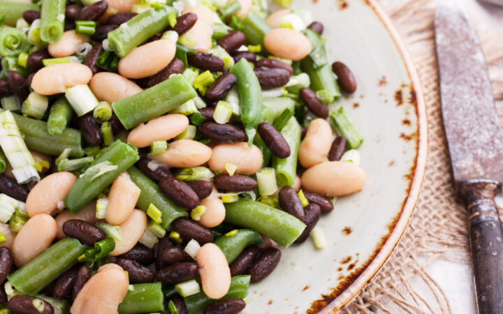Three Bean Salad on a plate
