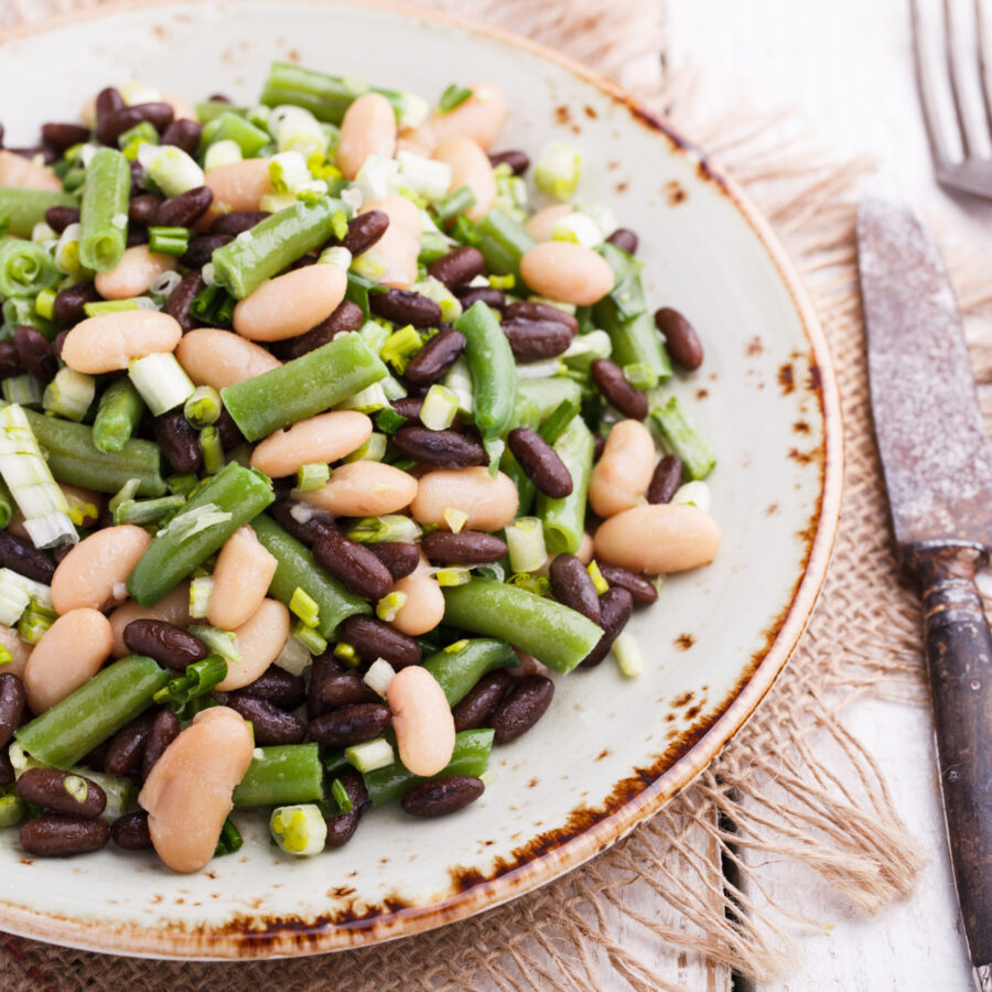Three Bean Salad on a plate