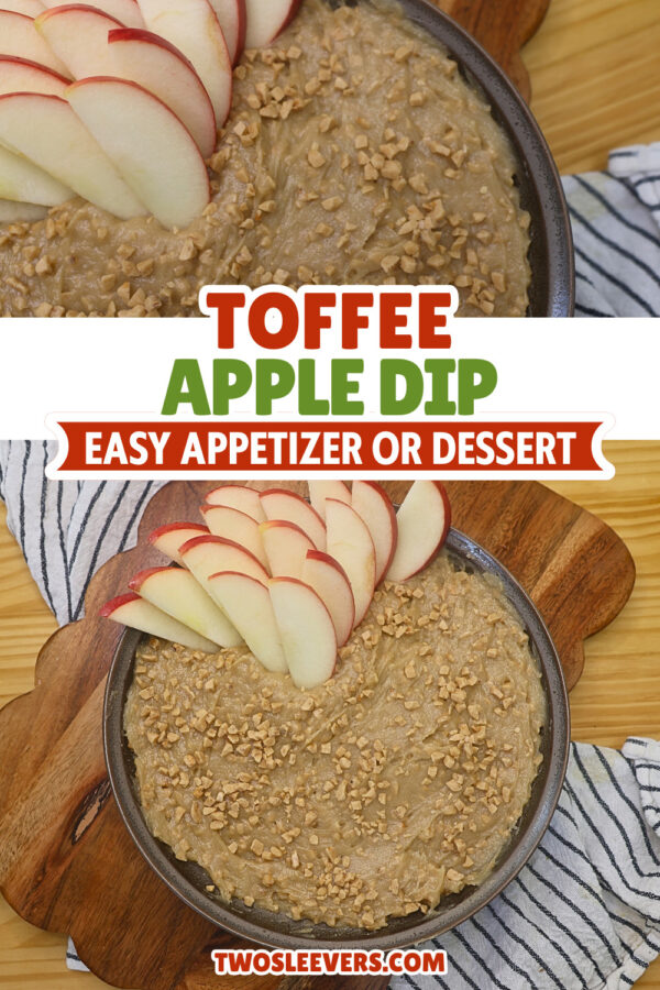 Toffee Apple Dip Pin with text overlay