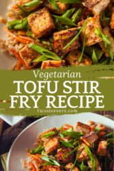 Tofu Stir Fry Pin with text overlay