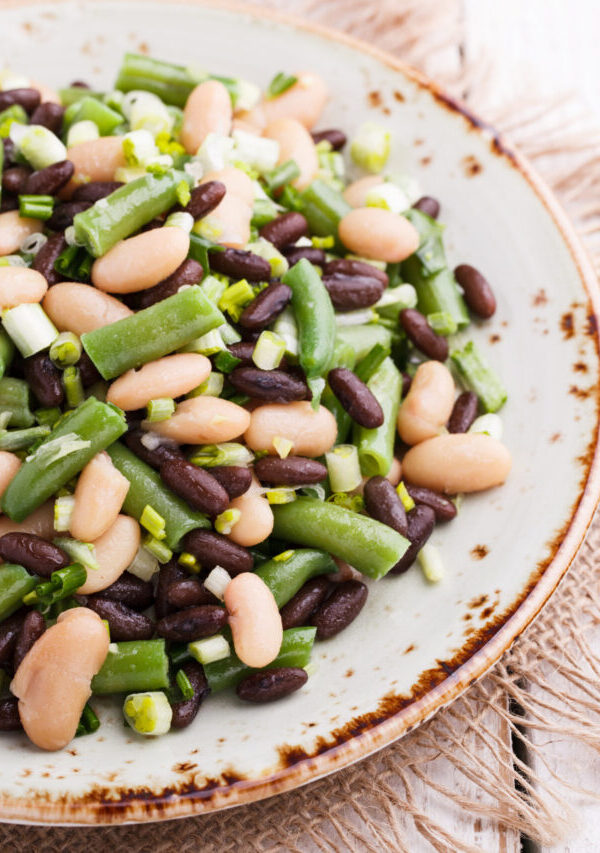 Three Bean Salad on a plate